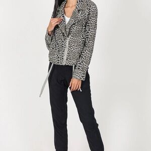 New ANTHROPOLOGIE MARRAKECH Wild Cat Linen Moto Jacket (Sz S)